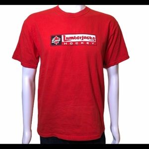 Red Lumberjacks Candanian Hockey Tee